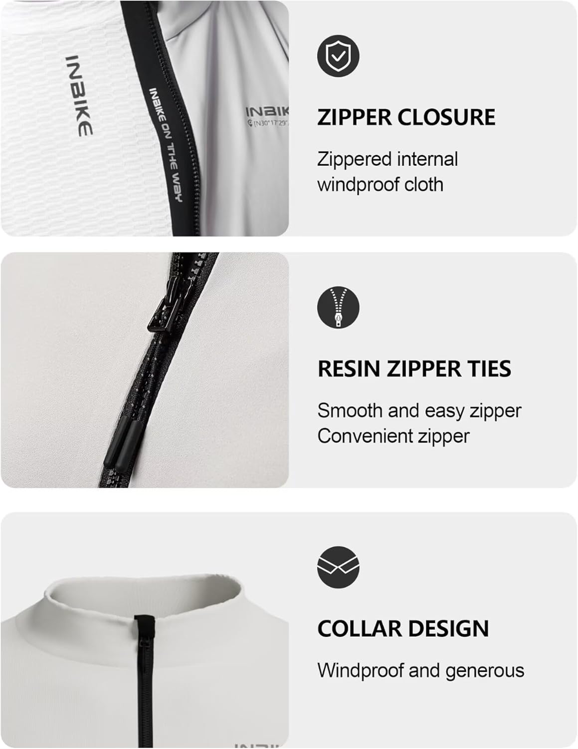 INBIKE Winter Cycling Jackets for Men Women Thermal Fleece Bike Jersey for Cold Weather Riding Windproof Bicycle Clothing - Image 4