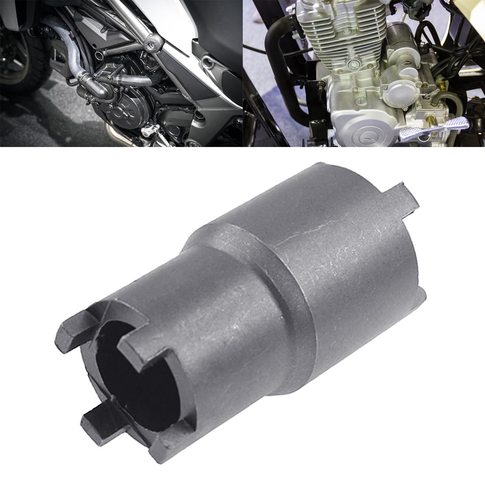 Kcjhagbd 20mm 24mm Lock Nut Remover Clutch Removal Tool 4-Pin Spanner Socket Wrench For GY6 50 CG125 JH70 Lock Nut Wrench Tool