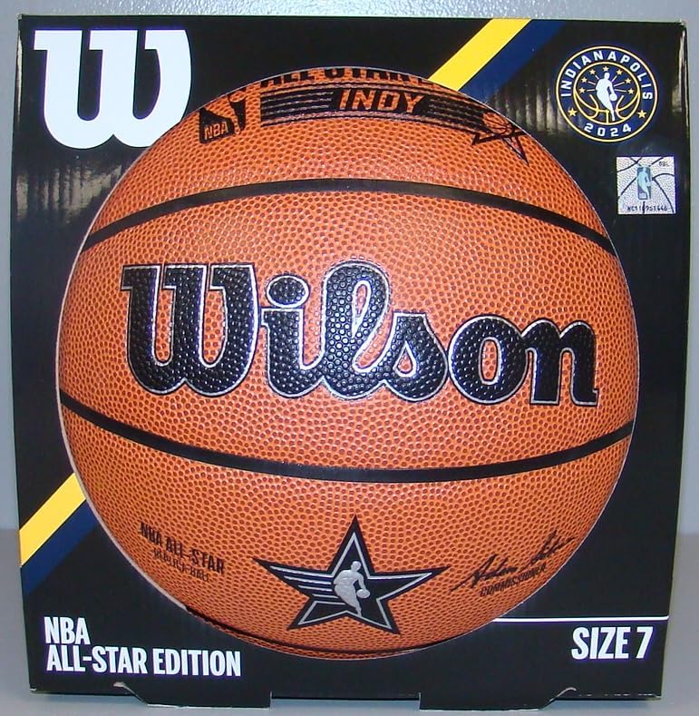Miniatura 3 de Wilson NBA All-Star 2024 Indianapolis Replica Ball WZ2015501XB, Balones de baloncesto unisex, naranja, 7 UE