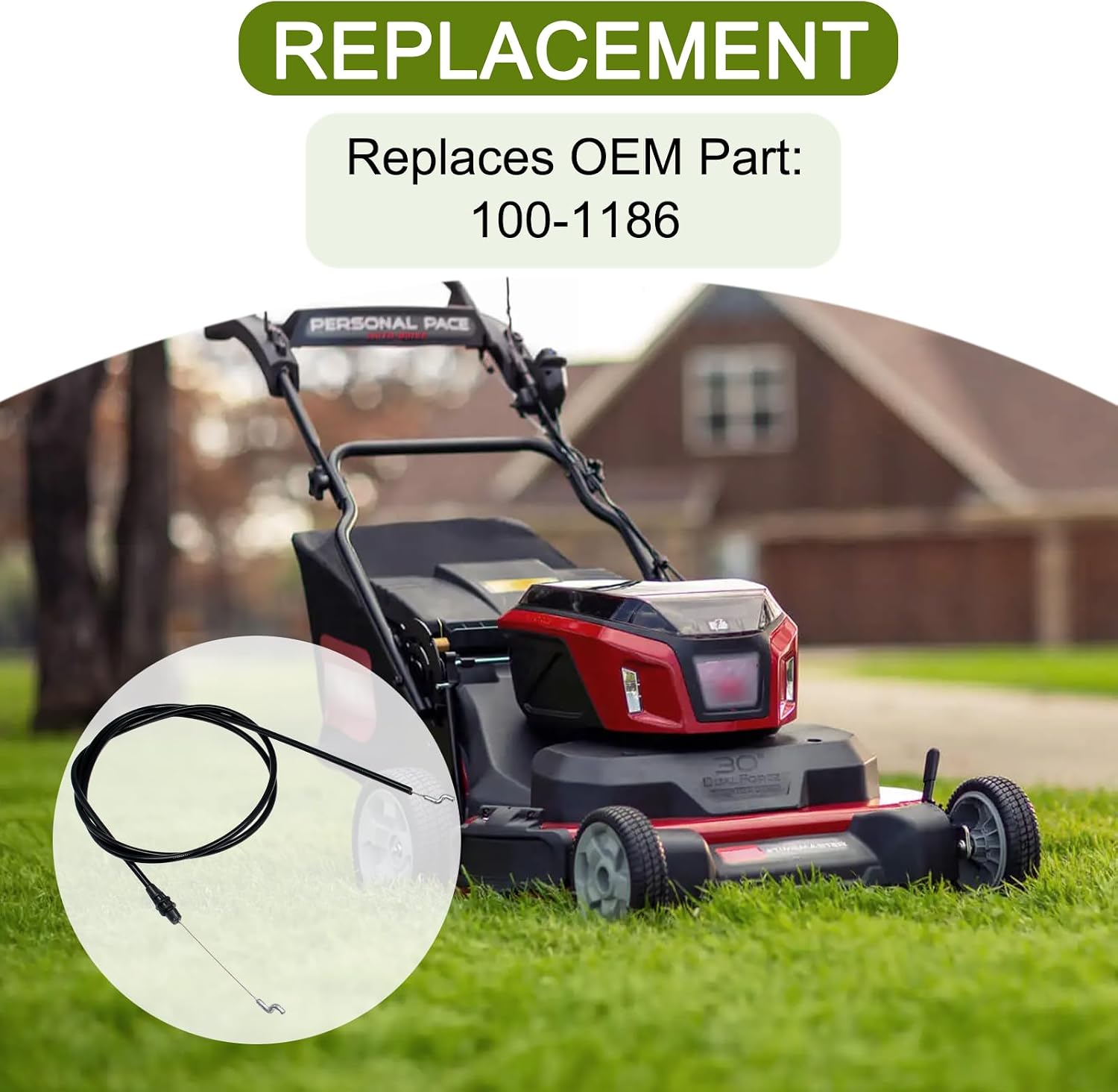 100-1186 Brake Cable for Toro Super Recycler 20036 20037 20038 20039 20040 20042 20043 20045 20048 20791 21" Walk-Behind Lawn Mowers