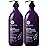 L LUSETA Color Brightening Purple Shampoo and Conditioner Set for Blonde and Gray Hair, Infused with Cocos Nucifera Oil to Help Nourish, Moisturize and Condition Hair, 2x33.8oz