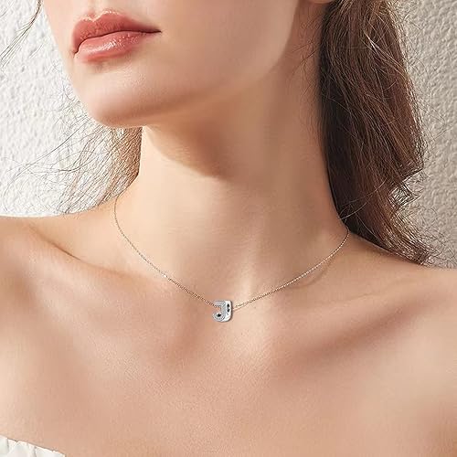 Miniatura 4 de PARCOM Initial Bead Charms S925 Sterling Silver Alphabet A-Z Letter Charms for Bracelets Necklace Pendent with Cubic Zirconia Bracelets for Women