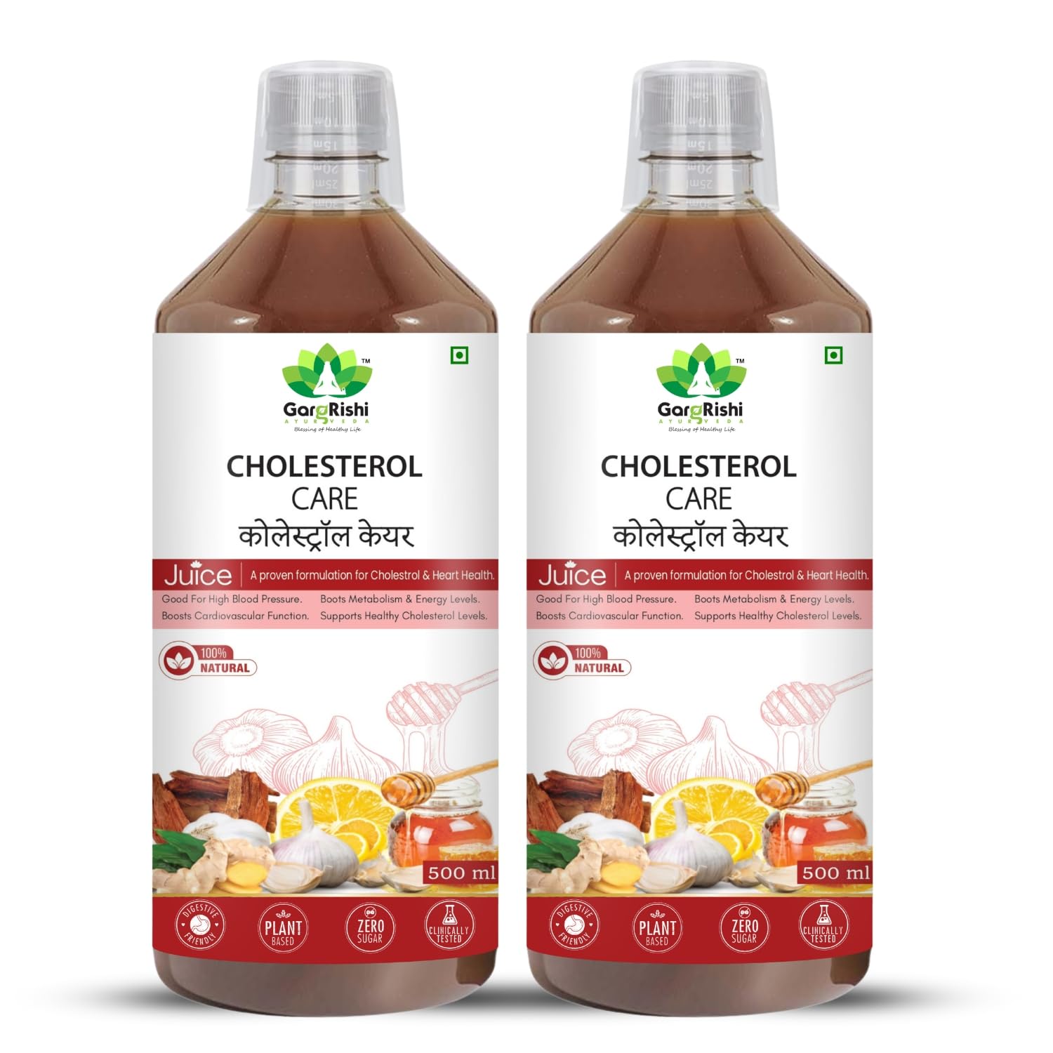GAGRISHI Cholesterol Care Juice – 100% Natural Heart Health Support – Helps Regulate Cholesterol & Blood Pressure – Boosts Cardiovascular Function, Metabolism & Energy – Ayurvedic Plant-Based Formula (1000)-image-16