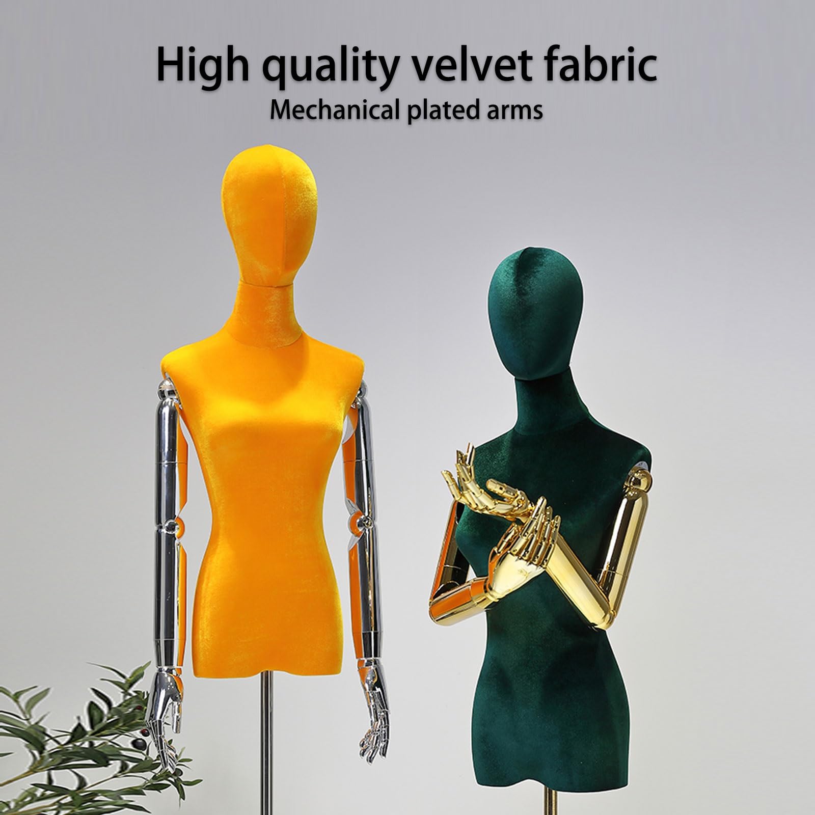 Manichino Sartoriale Regolabile Donna Viene Fornito con Una Bellissima Base in Metallo, Le Articolazioni Delle Mani Elettrolitiche Sono Flessibili, Manichini Donna Negozio Abbigliamento per Abbigliame