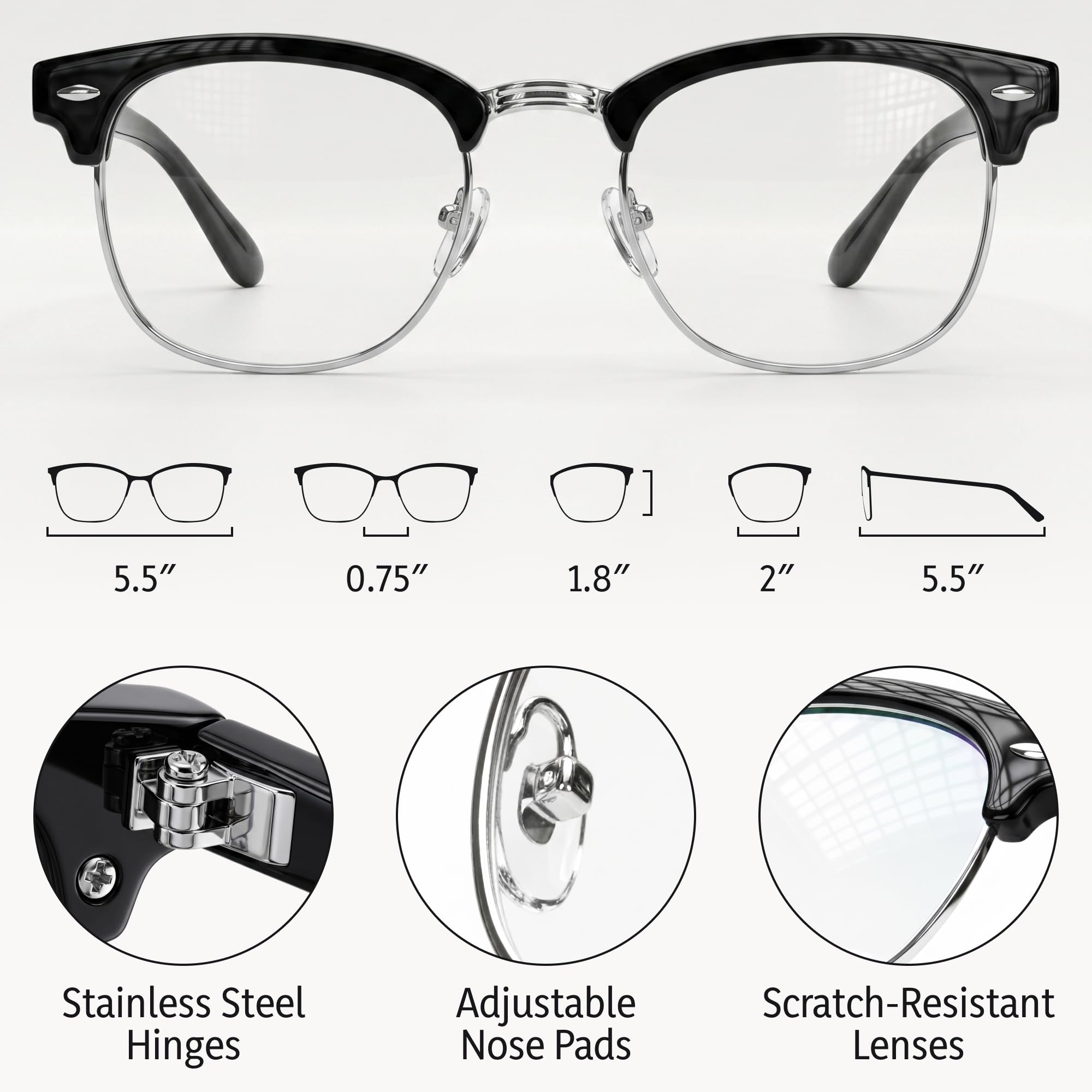 racico Gafas de bloqueo de luz azul para computadora, paquete de 3 lentes de luz azul para hombres y mujeres, lentes de juego transparentes antiBlu-Ray