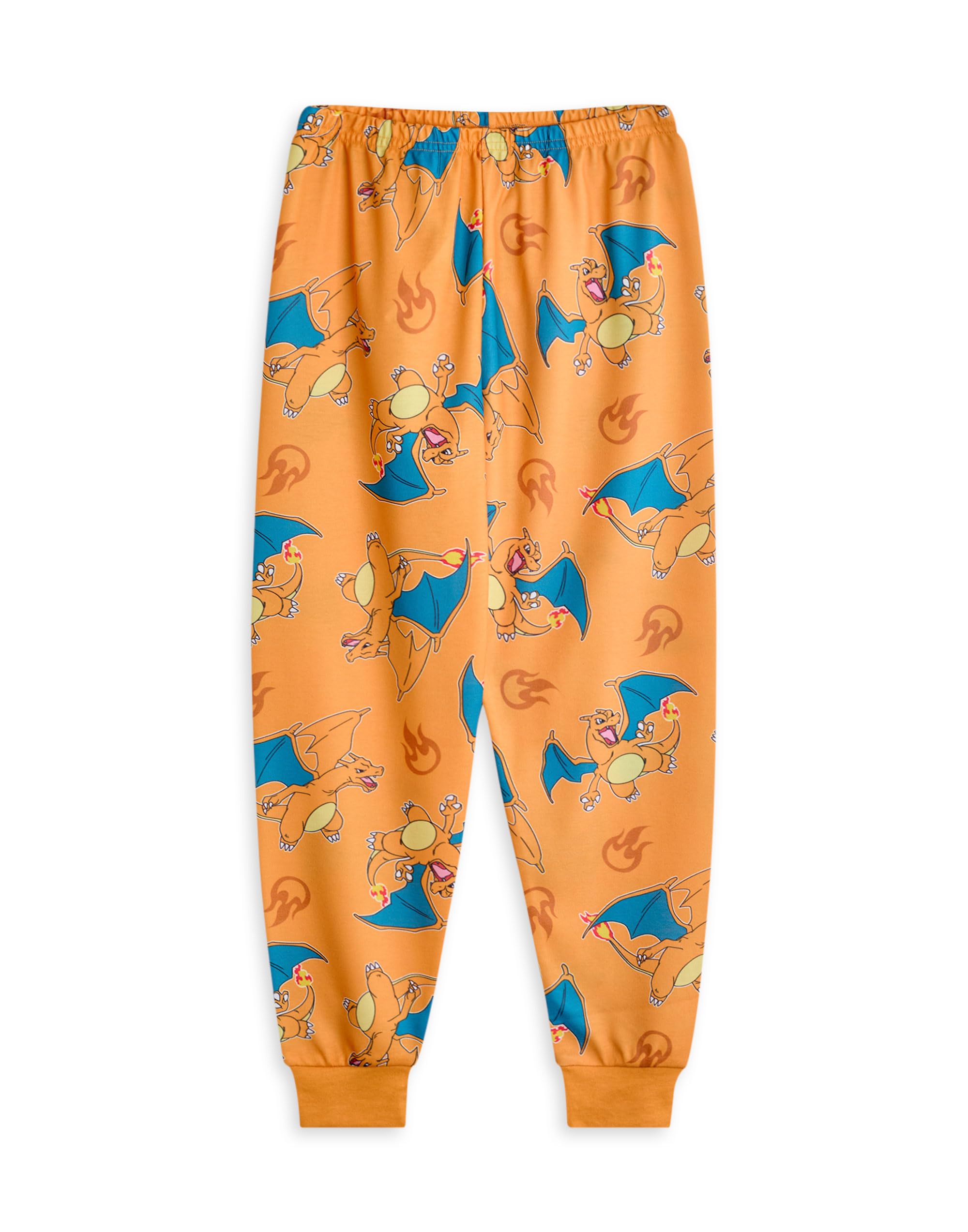 Pokémon Set Pigiama per Ragazze | Top a Maniche Corte con Grafica Pikachu Gengar e Charizard per Bambini e Pantaloni Pigiama a Gamba Lunga in Giallo Viola e Arancione