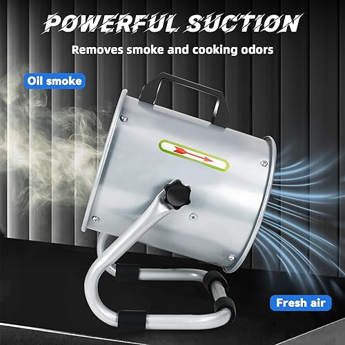 Miniatura 3 de Campana extractora portátil, ventilador de cocina de aire fuerte para cocinar, campana extractora de encimera con 10 filtros de carbón activado,