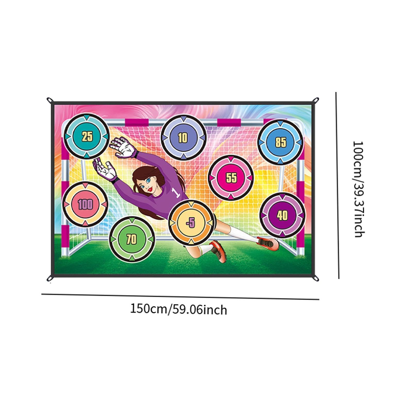 Juego de Fútbol con Balón para Practicar La Puntería Y Diana. Ideal para Fiestas Infantiles en La Playa O Acampadas, Style C, tal como se describe