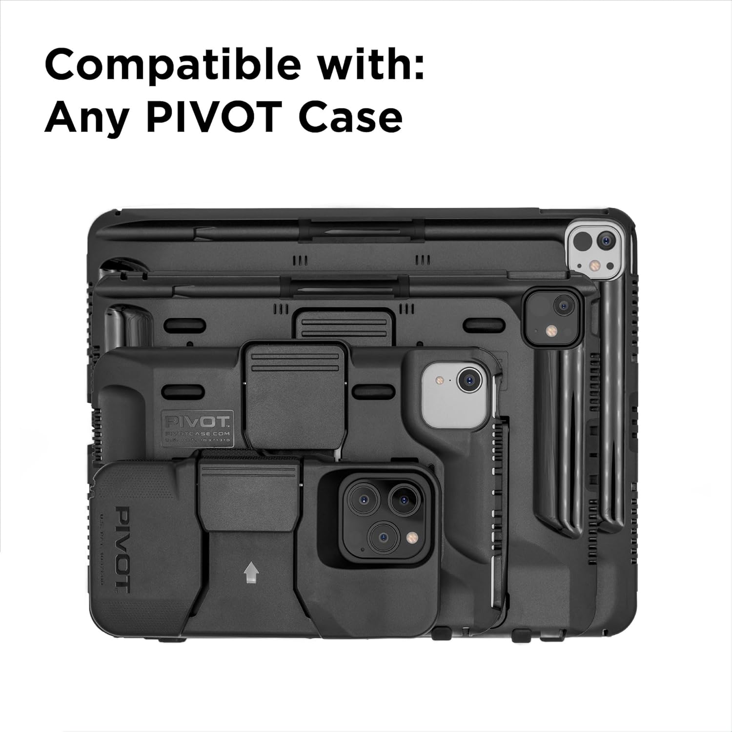 PIVOT Claw Mount – Compatible with All PIVOT Cases – Universal Mounting System – Fits Round Rails & Bars (1”-1.6” in diameter) – Tough-Claw Clamp