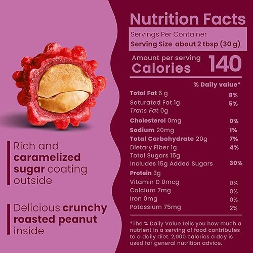 Miniatura 2 de Nutic Caramelo de cacahuetes quemados franceses, 5 libras, revestimiento crujiente y dulce confitado con centro de maní tostado, aperitivos festivos