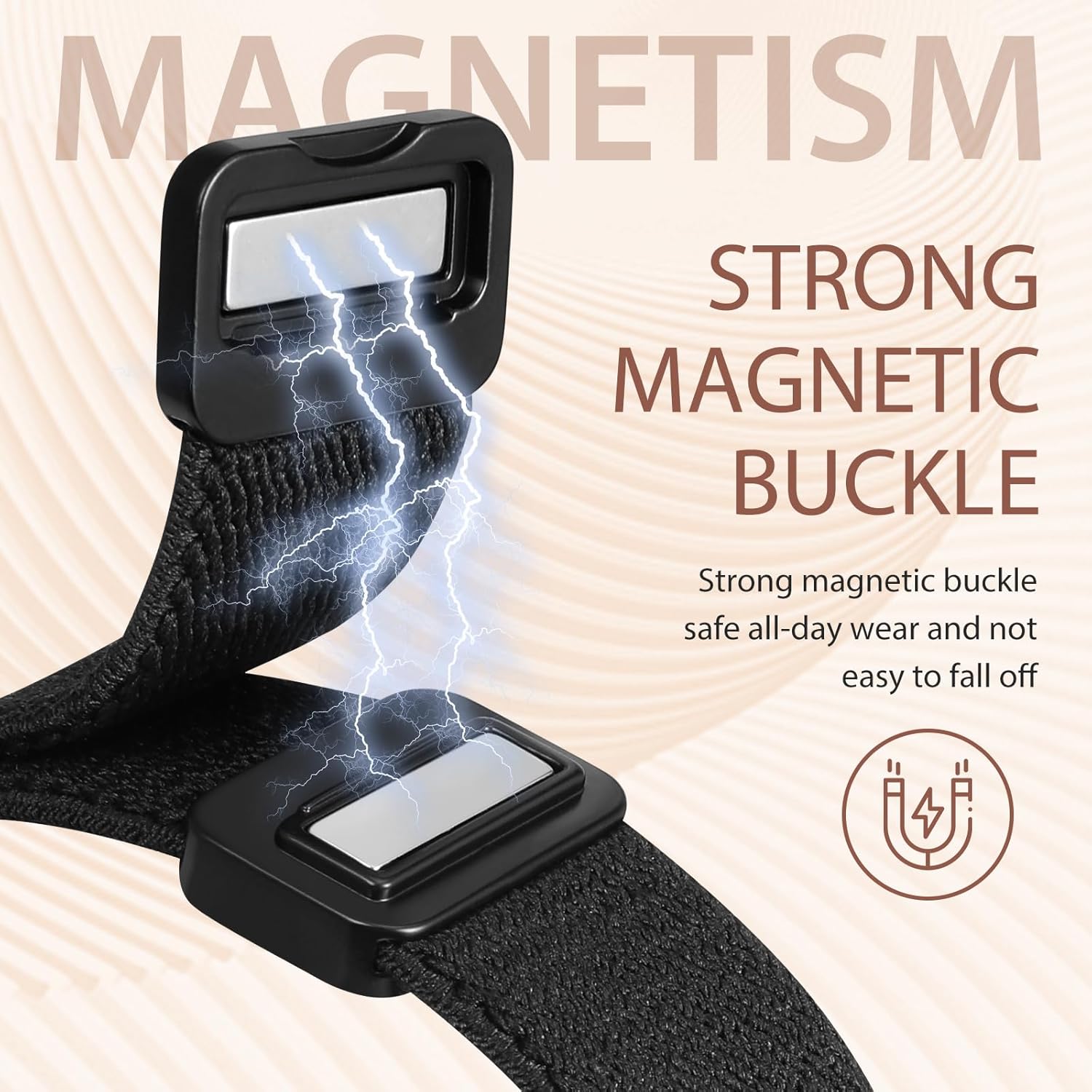 Minyee Magnetic Stretchy Band Compatible with Apple Watch Bands 38/40/41/42/44/45/46/49mm Women Men, Celtic Knot Soft Elastic Nylon Fabric Strap for iWatch Series 11 10 9 8 7 6 5 4 SE/Ultra 3 2 1 - Image 3