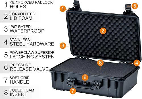 Miniatura 4 de MEIJIA Funda protectora impermeable IP67 portátil para todo tipo de clima, funda rígida para cámara con espuma personalizable, protección perfecta