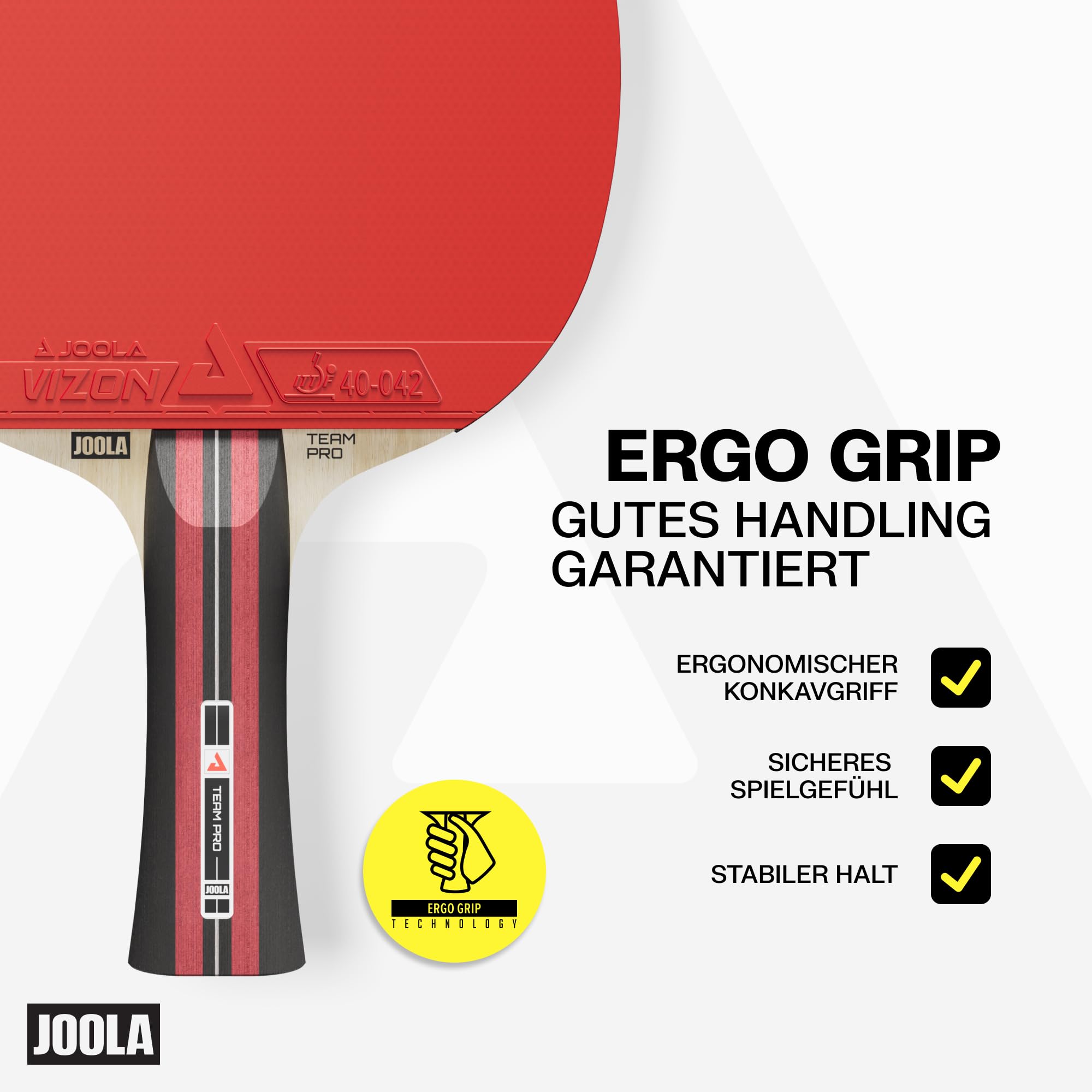 JOOLA Team Pro Tischtennis Set - 2 Schläger + 3 Bälle + Hülle - 6-teilig