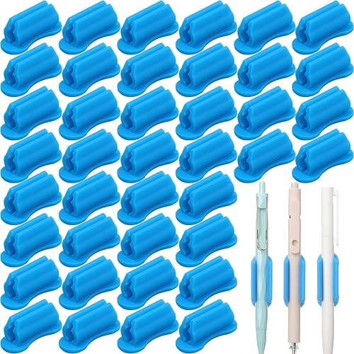 Miniatura 12 de Sherr Paquete de 48 Soportes Adhesivos para Lápices para Escritorio Soporte Mejorado para Bolígrafos para Escritorio de Silicona Flexible Adhesivo