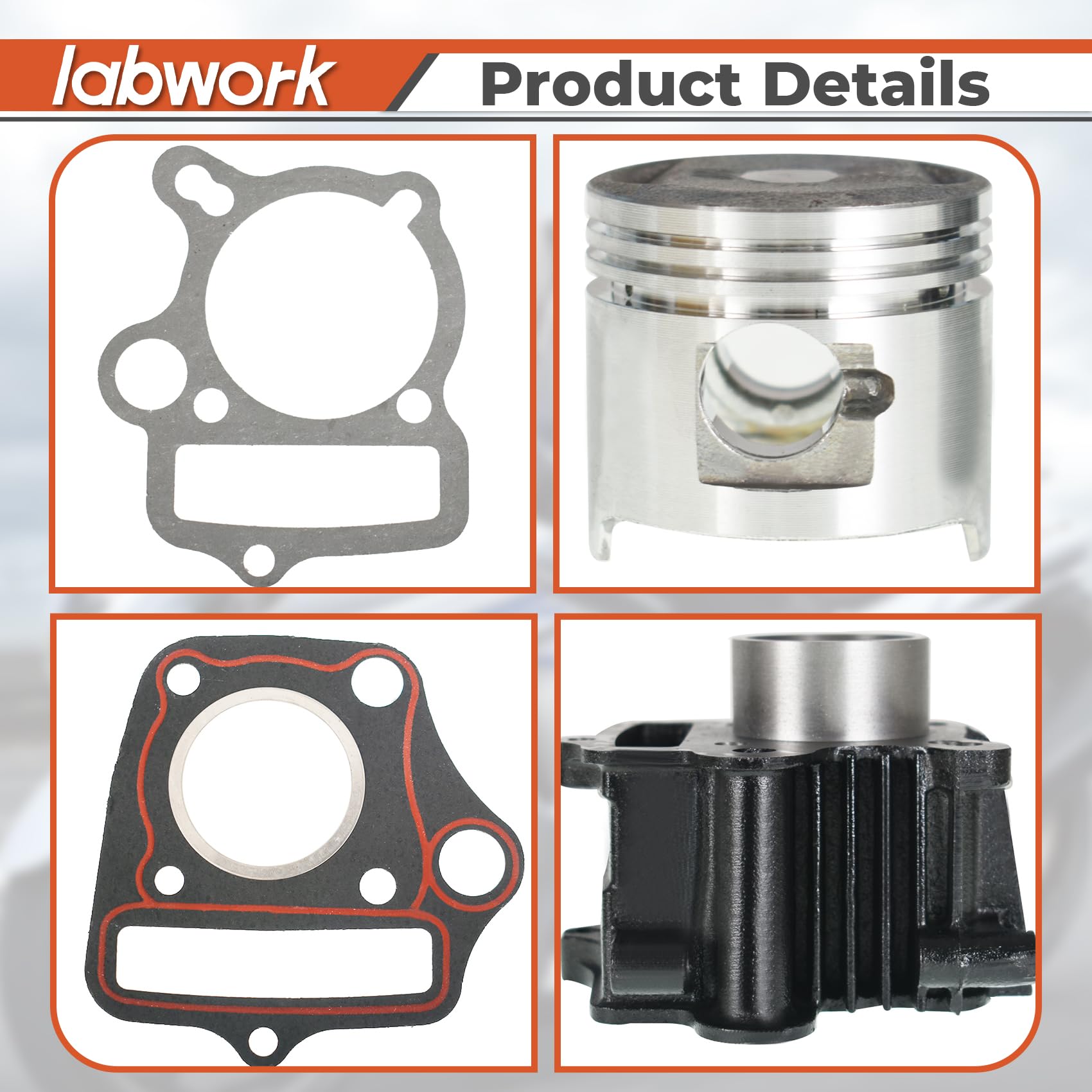 Amazon.com: labwork 50cc Cylinder and Piston Repair Kit