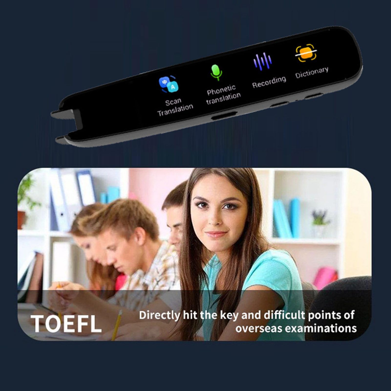 Stylo Lecteur de Numérisation, Stylo Traducteur, Stylo de Lecture de Texte à Parole, Lecteur de Stylo Numérique, Scanner de Stylo de Traduction sans Fil, Stylo Traducteur