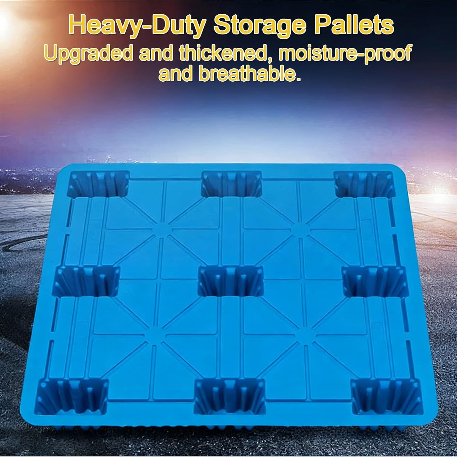 Industry Pallet, Plastic Pallets, Stackable High Density Polyethylene Material, Moisture Proof and Impact Resistant, Suitable for Warehouses