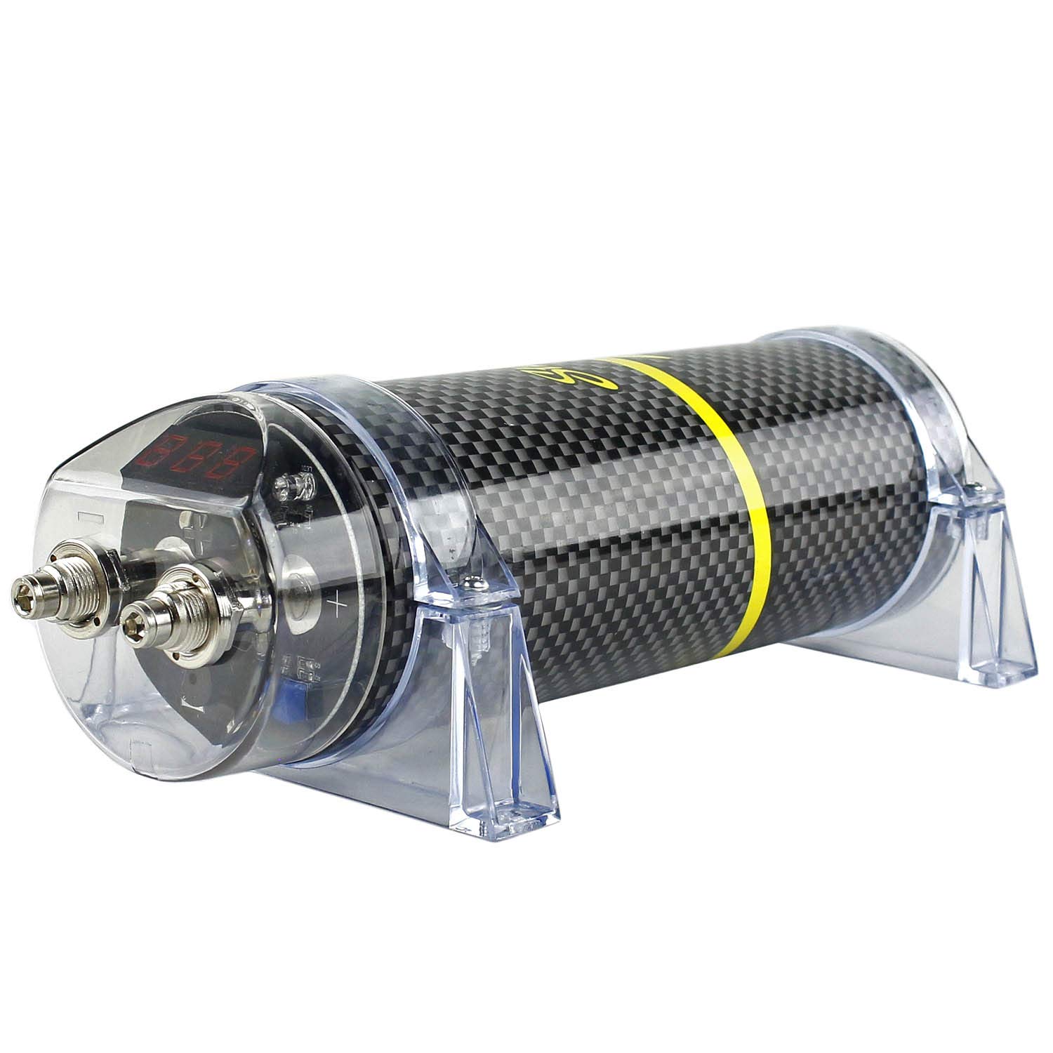 Stinger SSCAP2M Carbon Fiber Body 2 Farad CAR Audio Digital Display Capacitor
