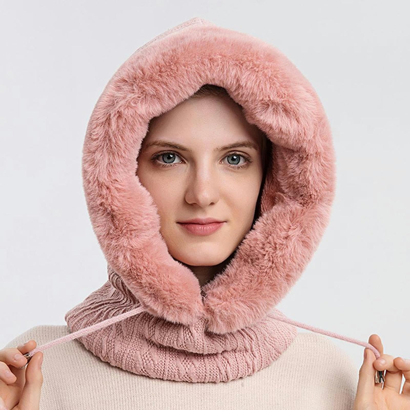 Sombrero De Invierno Invierno Tibio con Sombrero De Vellón Campón A Prueba De Viento Bufanda De Cuello Térmico Transpirable Gorro De La Cara