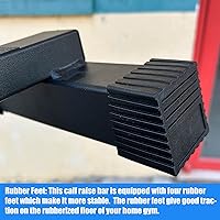 Vista 4 de Barra de elevación de pantorrilla de acero, máquina de pie para estiramiento, sentadillas, estiramiento de pies, bloque sólido antideslizante