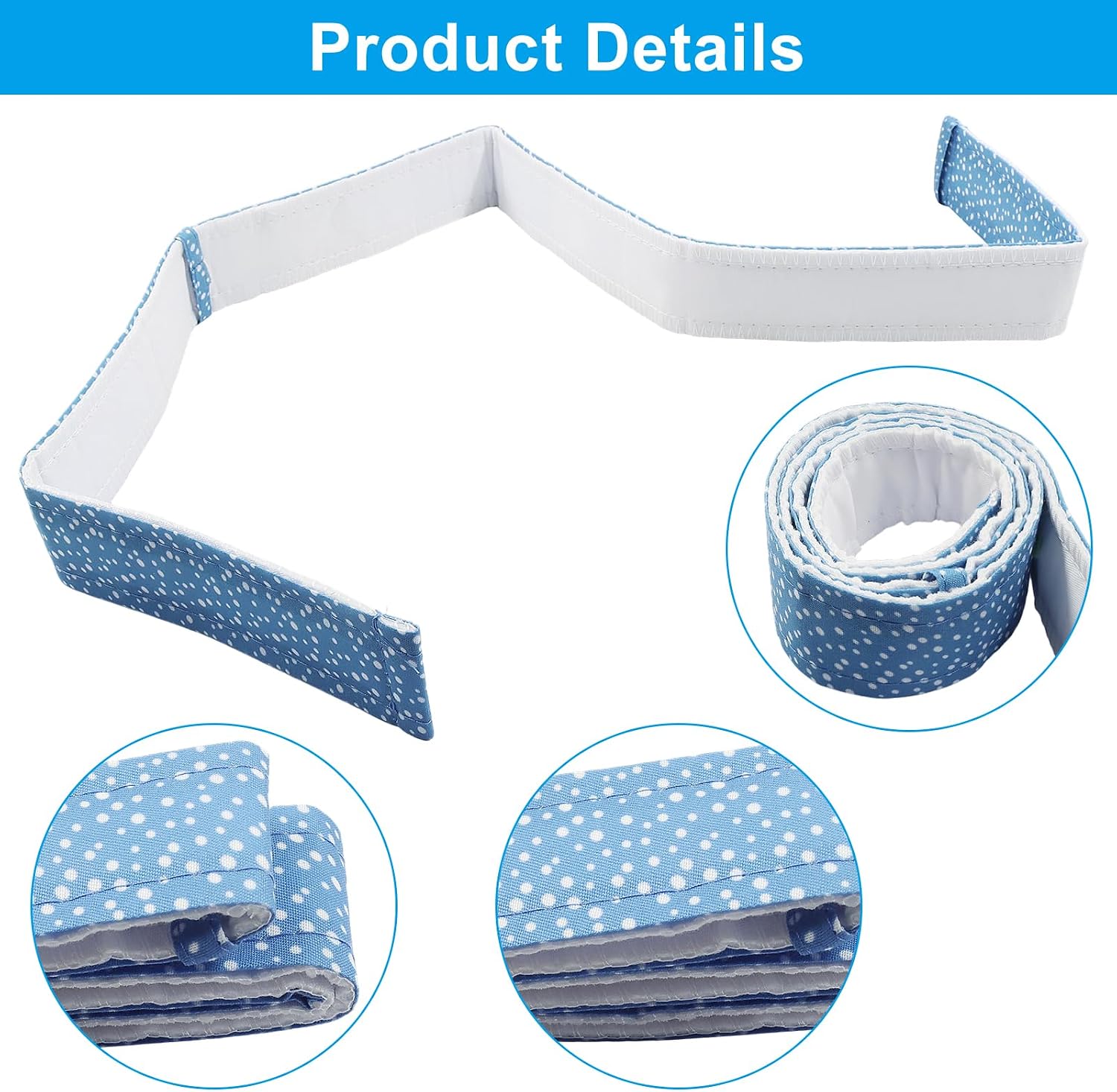 Baking Strips for Cake Pans, 2 Pcs Fabric Cake Strip Set (Blue)
