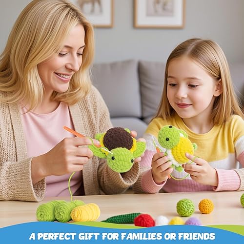 Miniatura 21 de POP COCHE Kit de ganchillo para principiantes, kit de inicio de ganchillo para adultos, lindo kit de manualidades de tejido Amigurumi, regalos