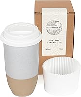 Vista 33 de NOVA CERAMICS Taza de Viaje Grapefruit de 12oz - Vaso de Café Para Llevar Con Tapa - Apto para Microondas y Lavavajillas - Diseño Único