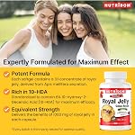 Nutridom Royal Jelly 1000 mg, sans OGM, sans gluten, sans lait et sans soja, fabriqués au Canada (60 Softgels)
