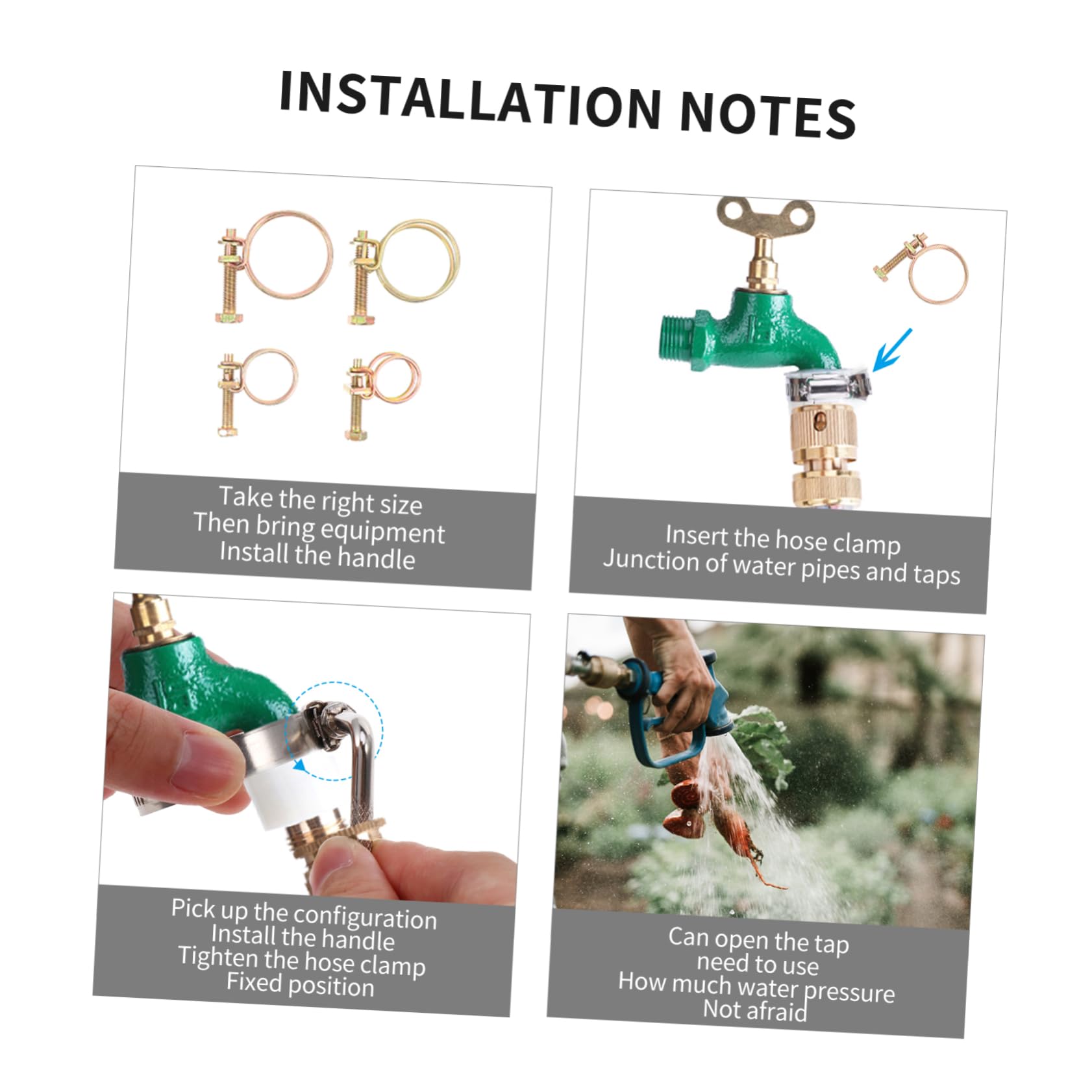 KICHOUSE 40 Pcs Double Wire Hose Clamp Screw Hose Clamp Bolt Kit Mini Fuel Line Clamps Duct Clamps Spring Hose Clamp Vacuum Hose Automotive Hose Clamp Kit Clamps Bolt Air Hose Iron