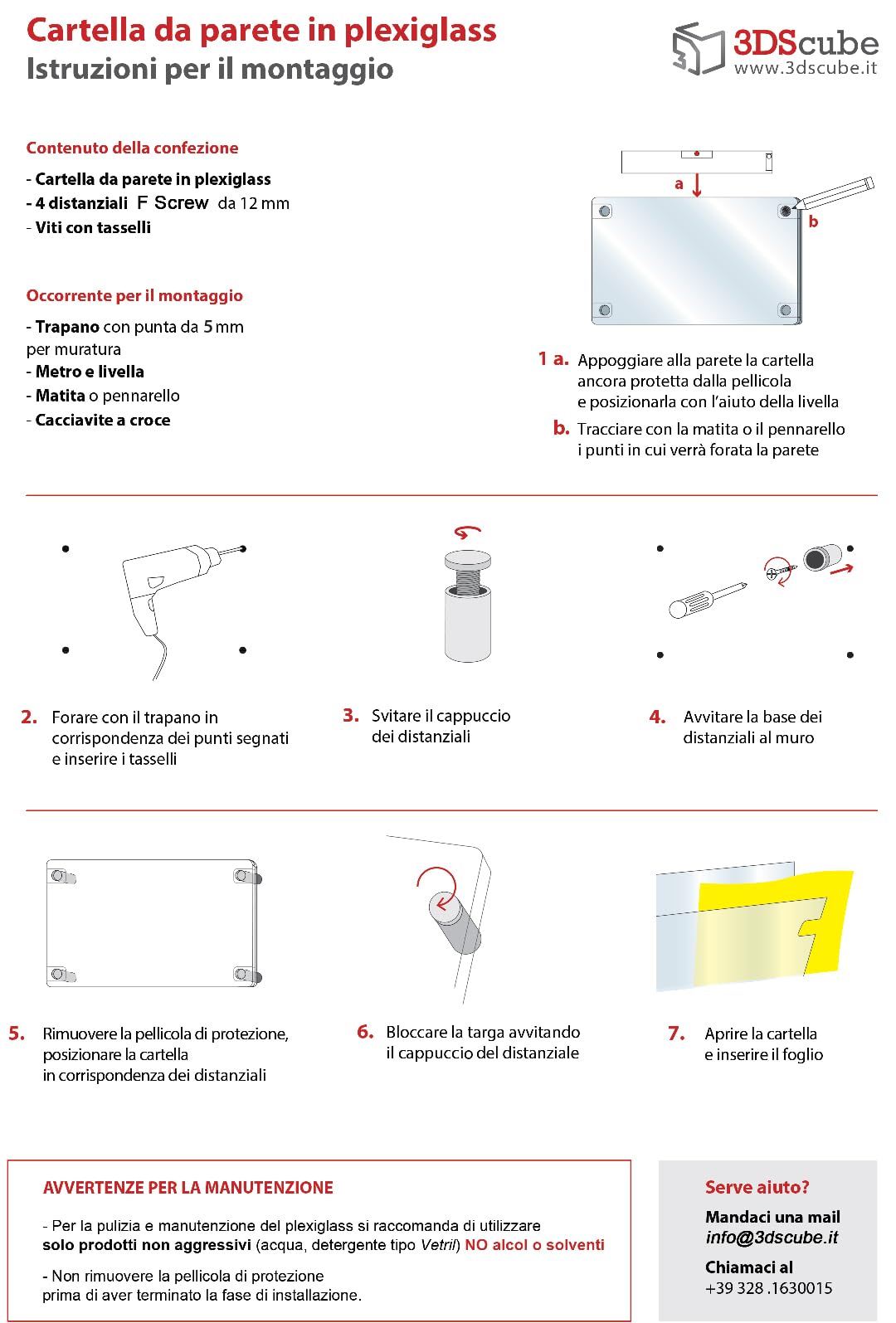 Carpeta de metacrilato de pared con bolsillo abatible, soporte para alertas y folletos, tamaño A4, 30 x 21 cm, con espaciadores de aluminio (2 unidades)