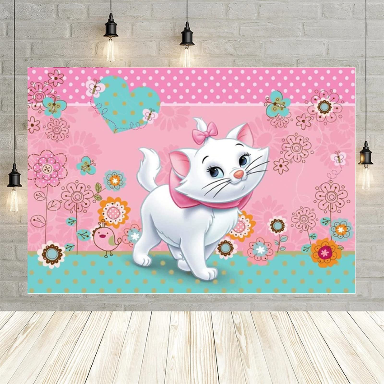 Katzen-Party-Dekoration – 2x Rosa Pfoten-Folienvorhänge 1x2m, Mit Fransen, Für Geburtstag, Hintergrund Oder Haustier-Themen-Party