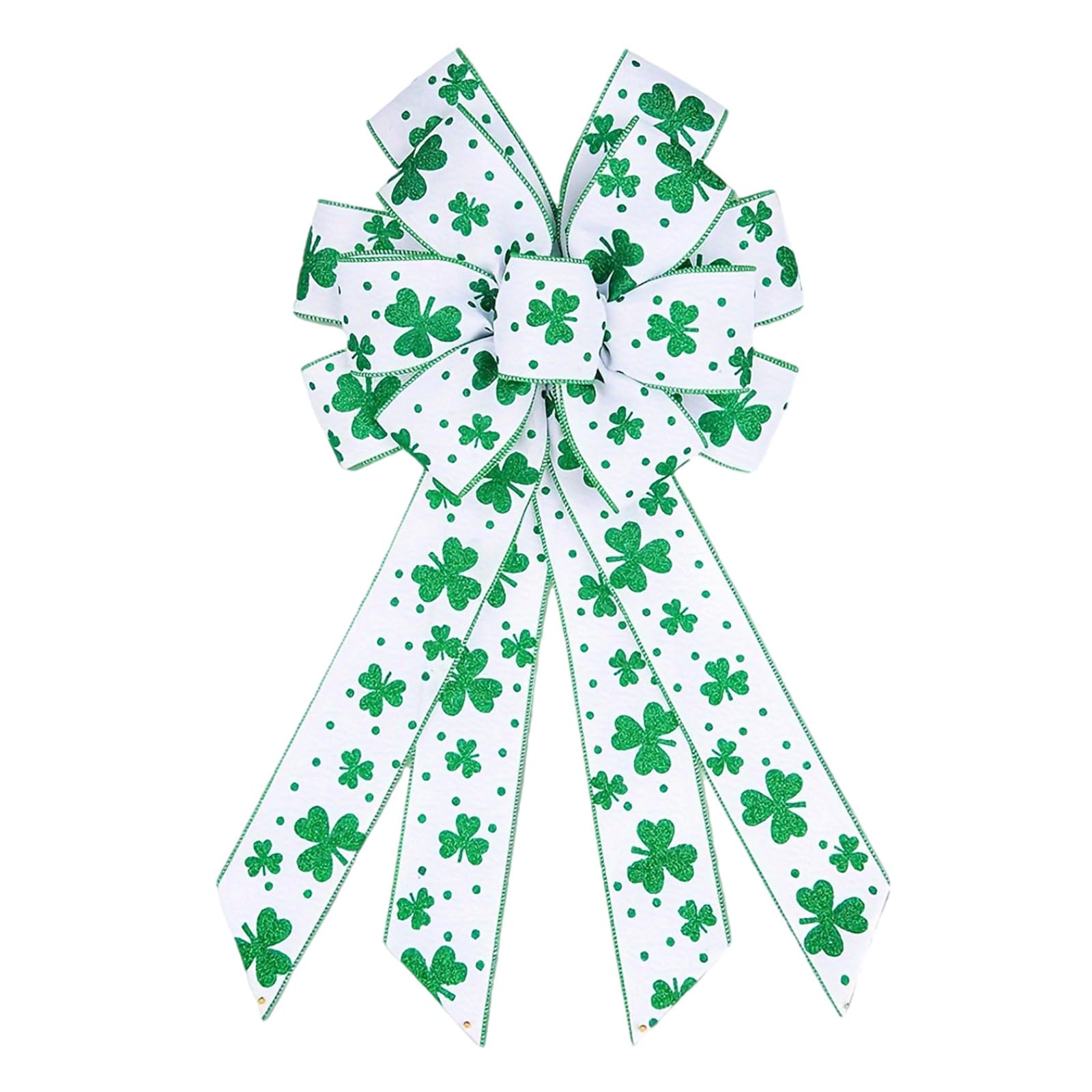Buxuaaaa Irish Festival Bowknot Ornament Large Decorative Bowknot for Door Wreath Irish Festival Celebration Home Decoration Decoration