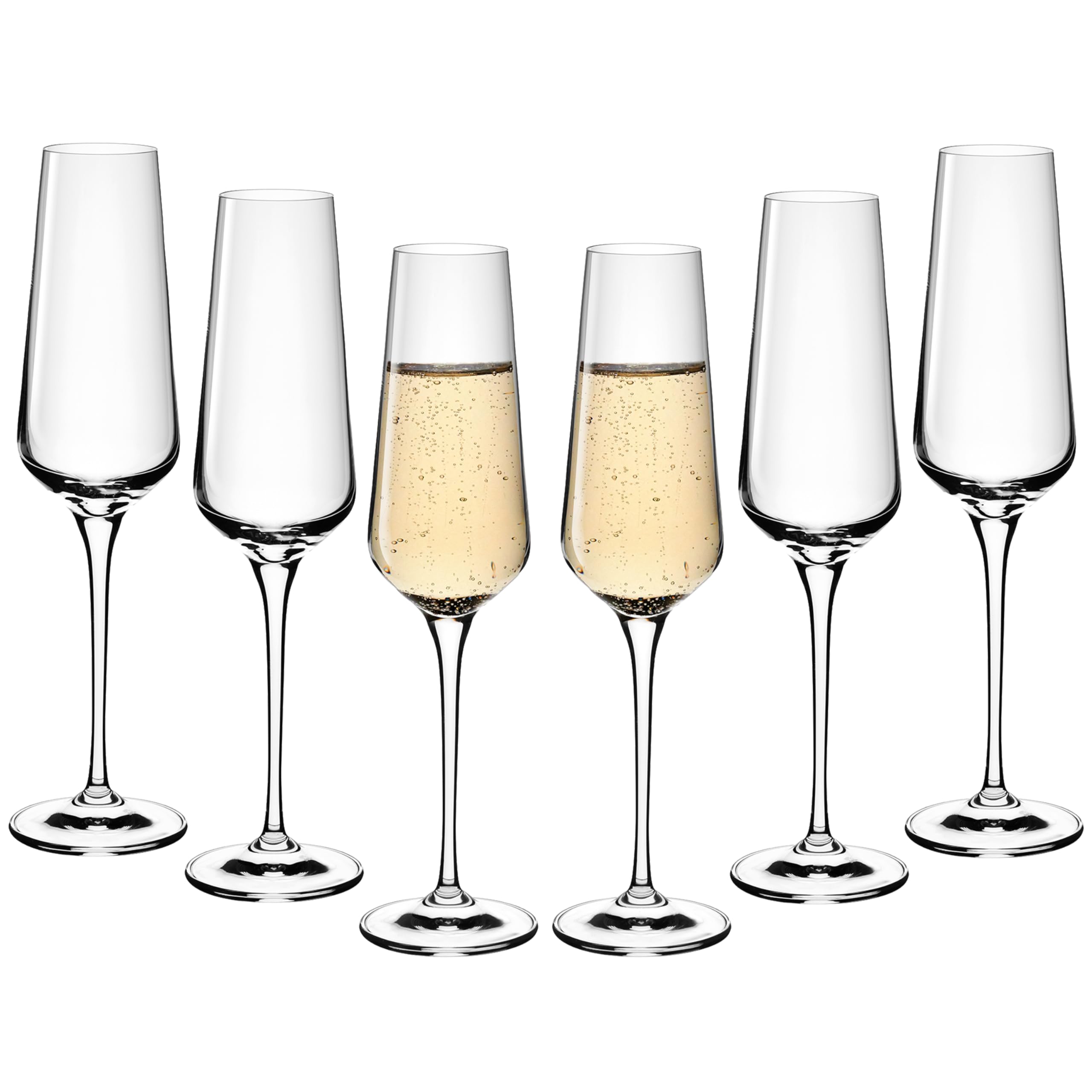 Gerlach 1760 Sektgläser 6 Stück 200 ml Champagnergläser Sektkelche Glas Sektglas Weingläser Spülmaschinenfest Modern