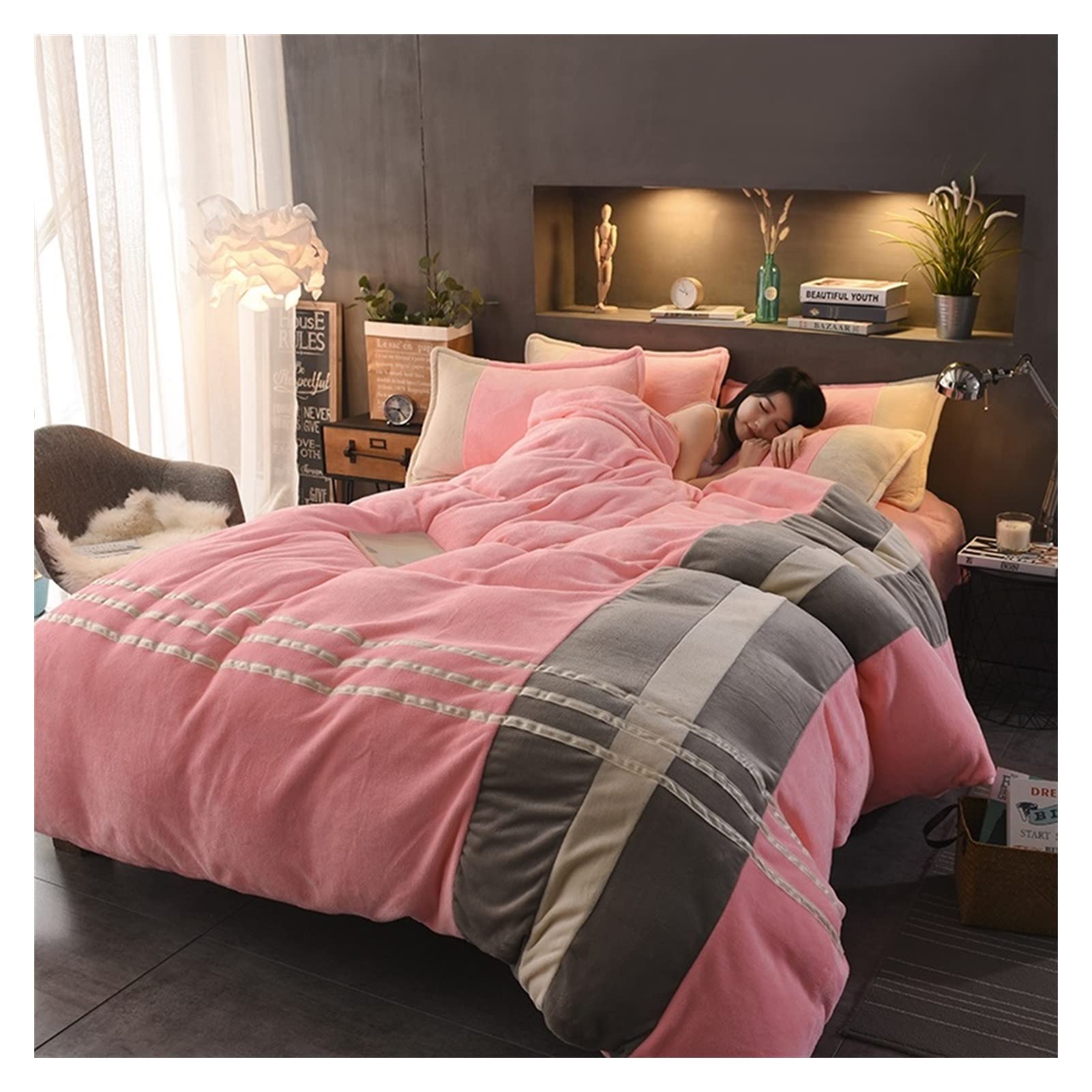 Housse de couette flanelle velours pour des nuits d'hiver cocooning