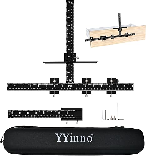 Miniatura 1 de Plantilla de hardware para gabinete, herramienta de plantilla de manija de gabinete con extensiones para manijas de gran tamaño, instalación precisa
