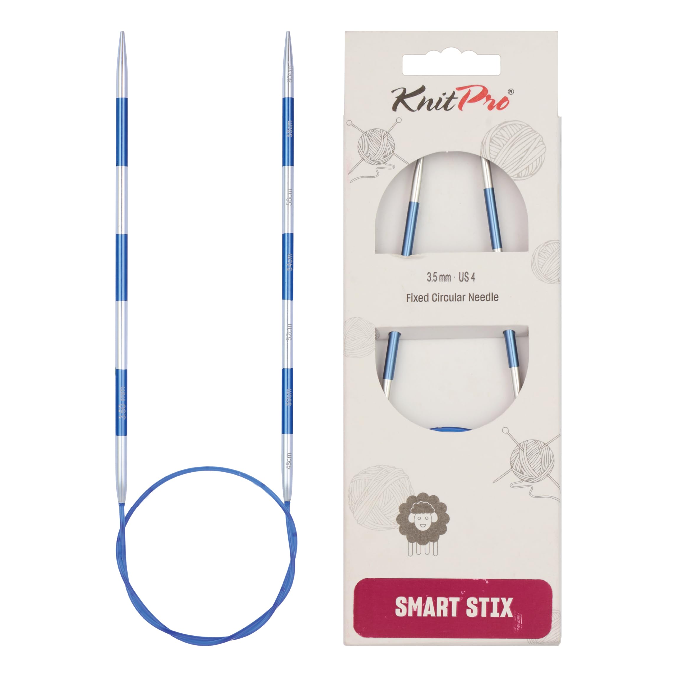 KnitPro Smartstix Fixed Circular Needles 24" (60cm) | 3.50mm