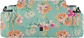 FRODOTGV Sketched Floral Colorful Flower Print Bright Colors umbrella stroller organizer with cup holders baby caddy organizer zippered pocket accesorios para bebe