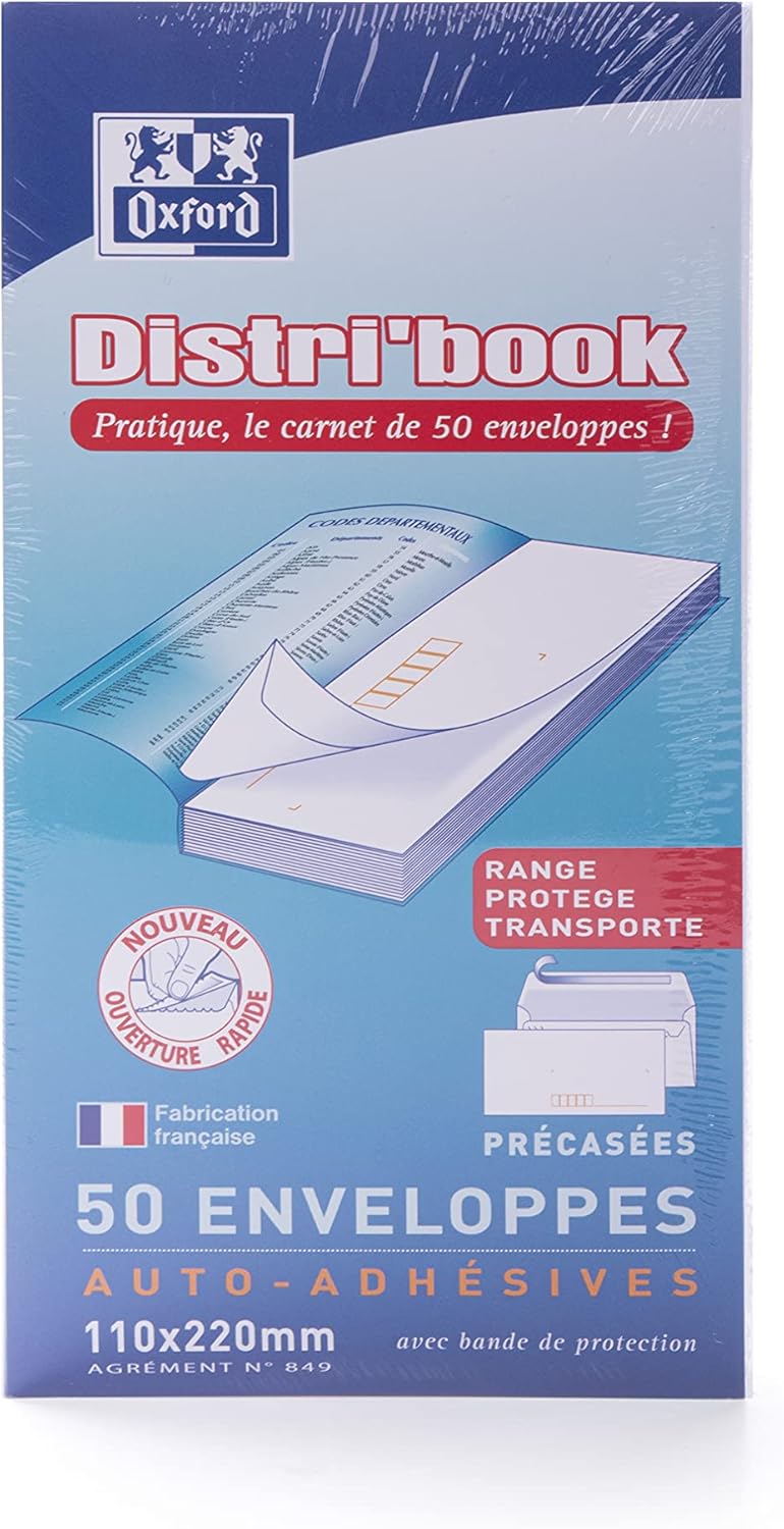 Oxford 100101760 Self-Adhesive Envelope 110 x 220 x 50 cm White