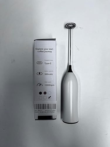 Miniatura 10 de Espumador de café de mano, espumador de mano recargable por USB, espumador de leche de mano ajustable para capuchinos, chocolate caliente, batidos,