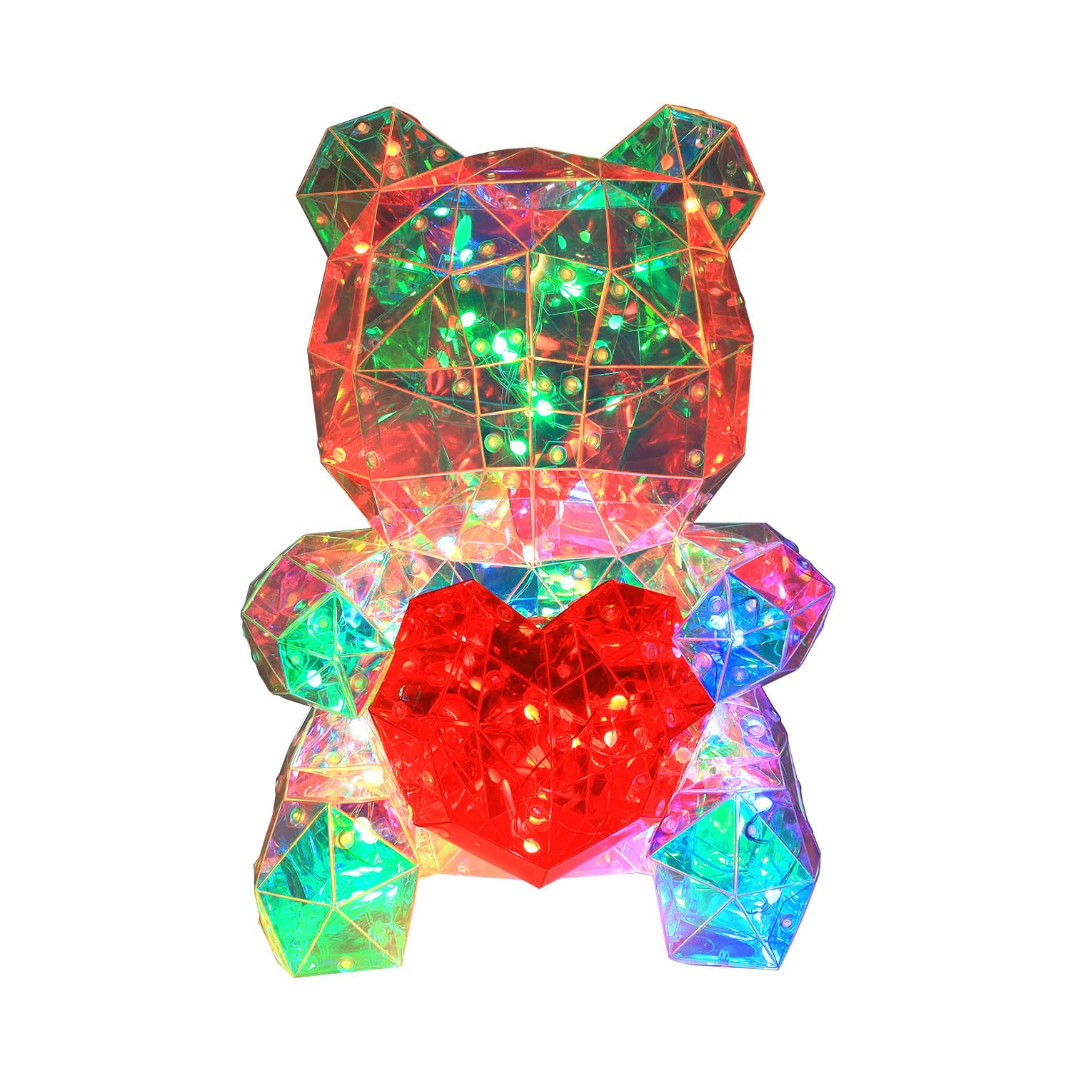 Lesser & Pavey Holographic RGB LED Starlightz Music Interactive Night Light Bear Heart with App