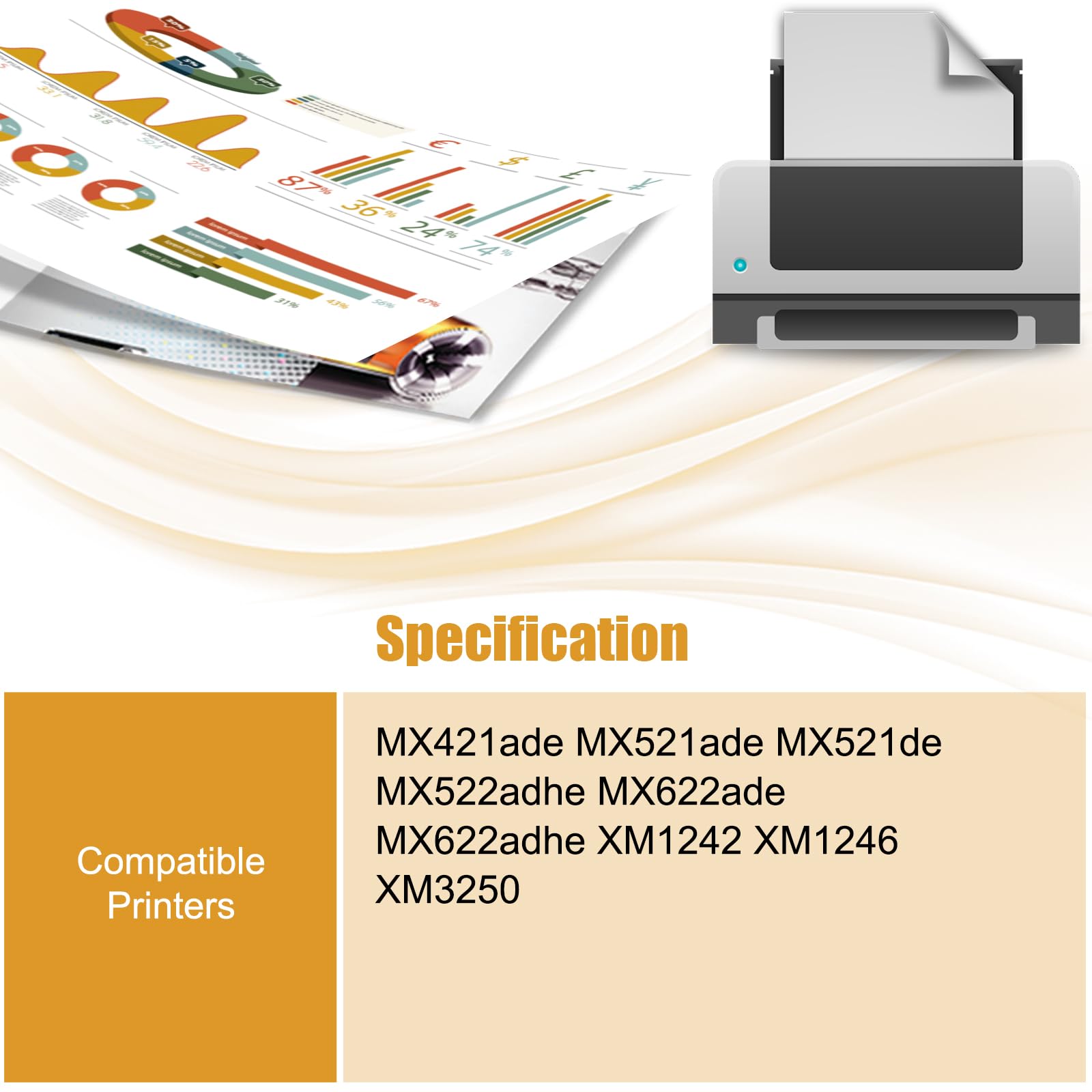 41X1178(110V) Fuser Unit Compatible for Lexmark MX421ade MX521ade MX521de MX522adhe MX622ade MX622adhe XM1242 XM1246 Printers (2 Set)