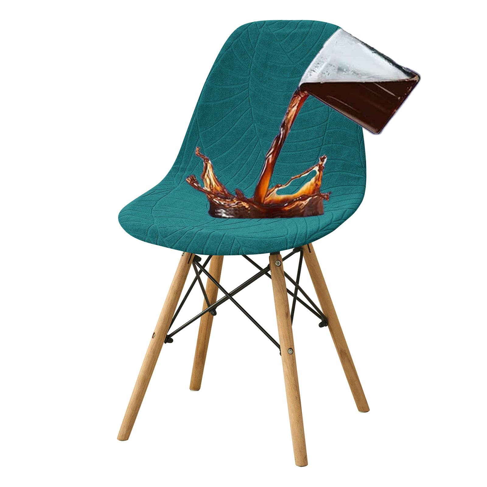 Housses de chaise extensibles et imperméables bleues anti-taches pour un entretien facile