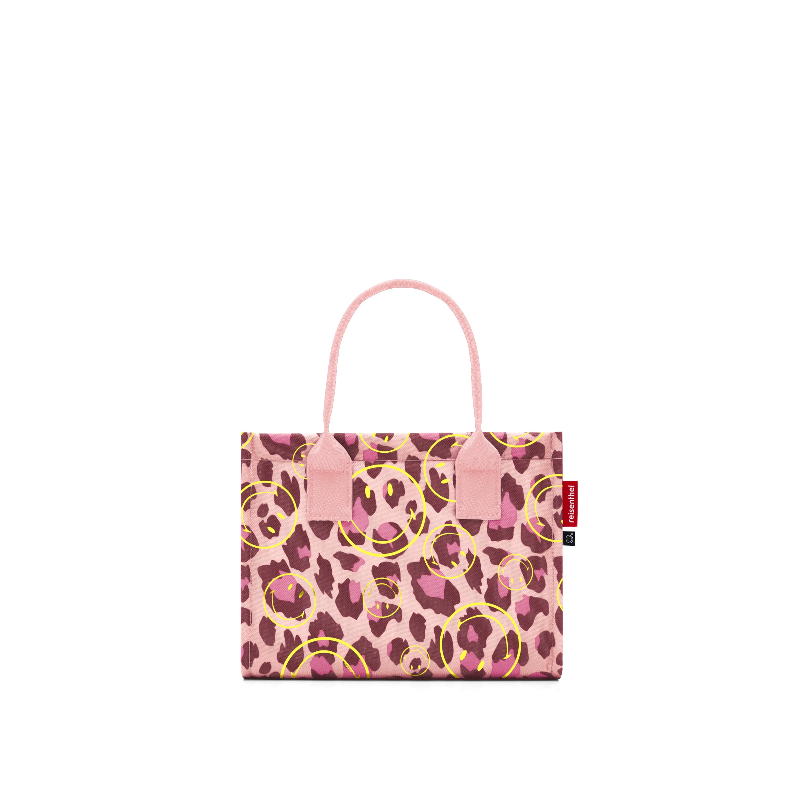 reisenthel daily shopper XS smiley® leo blush – Die kleinere Version unseres modernen, stromlinienförmigen Shoppers – eine praktische rechteckige Crossbody-Handtasche.
