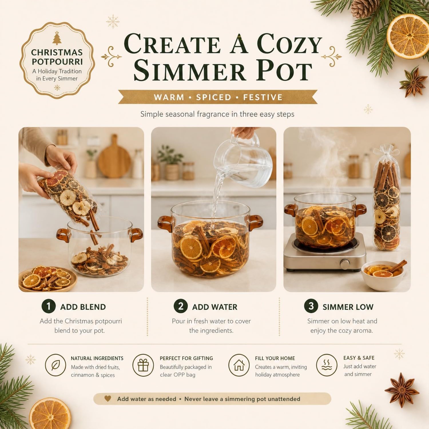 Fall Stovetop Potpourri, Simmer Pot Gifts Scented Potpourri