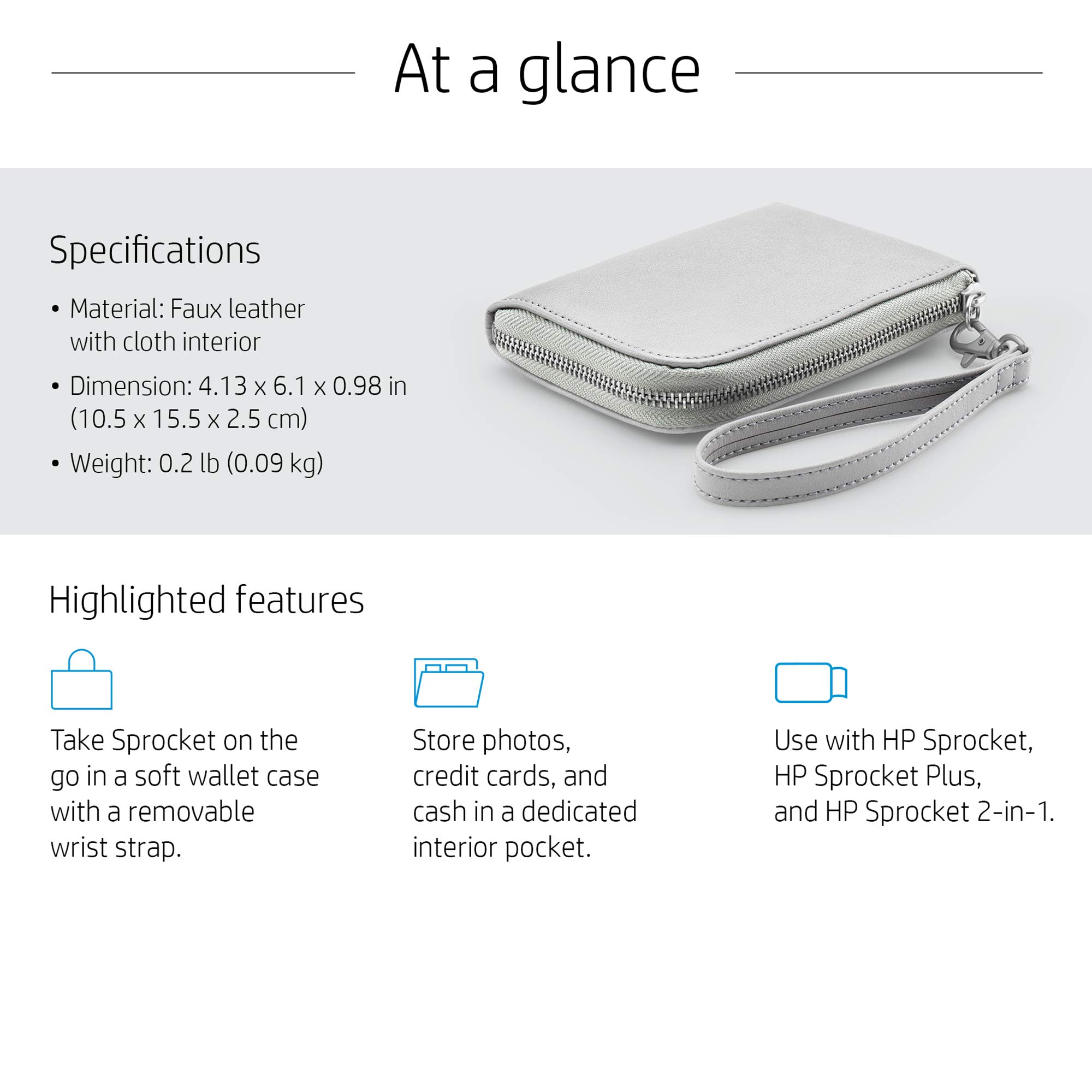 Amazon.co.jp: HP Sprocket ウォレットケース - ポータブルフォト