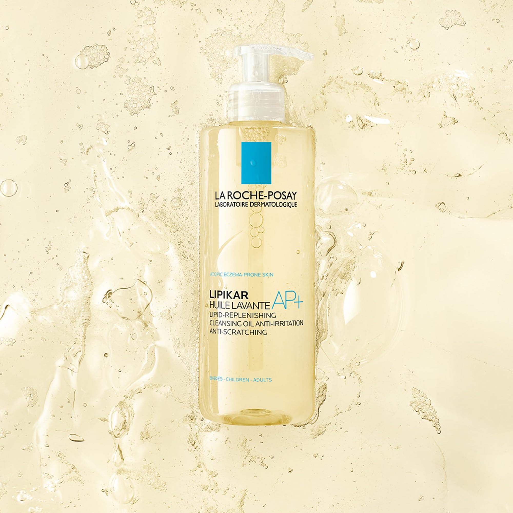 La Roche Posay Aceite de Ducha, Relipidizante, Anti-irritaciones, Hidrata y Calma, Enriquecido con Manteca de Karité, Para Pieles Secas y Atópicas, Lipikar AP+, 750 ml