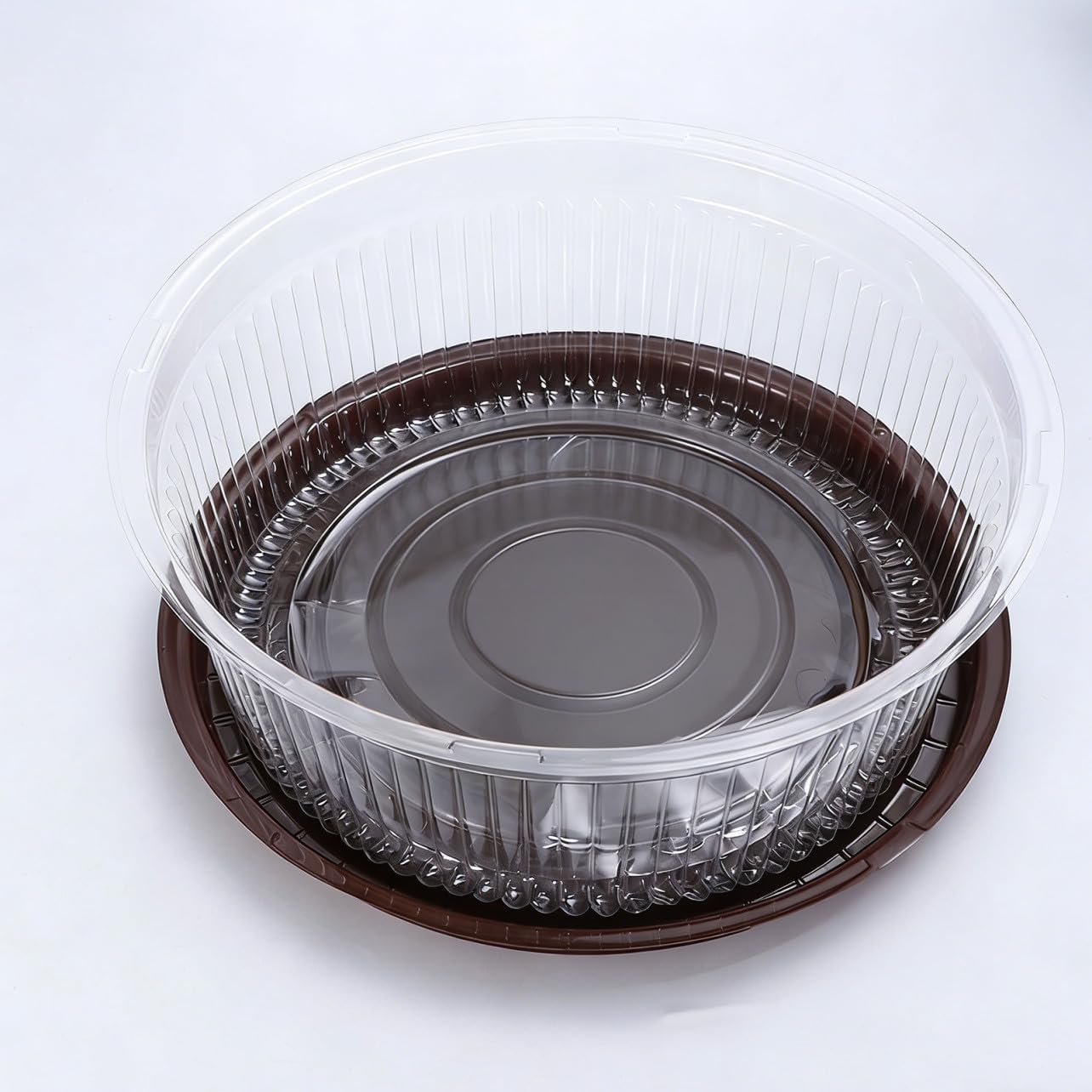 25pcs 8-inch round Plastic Cake Boxes Cupcake Containers Portable Cake Storage Boxes for Party Baking and Food Packaging