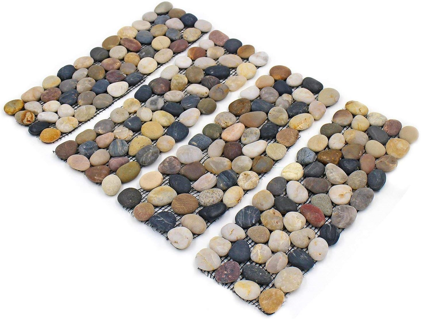 SmashingDealsDirect Pack of 4 Pebble Border Stone Garden Plant Lawn Edging Strips Wall Tile Bathroom