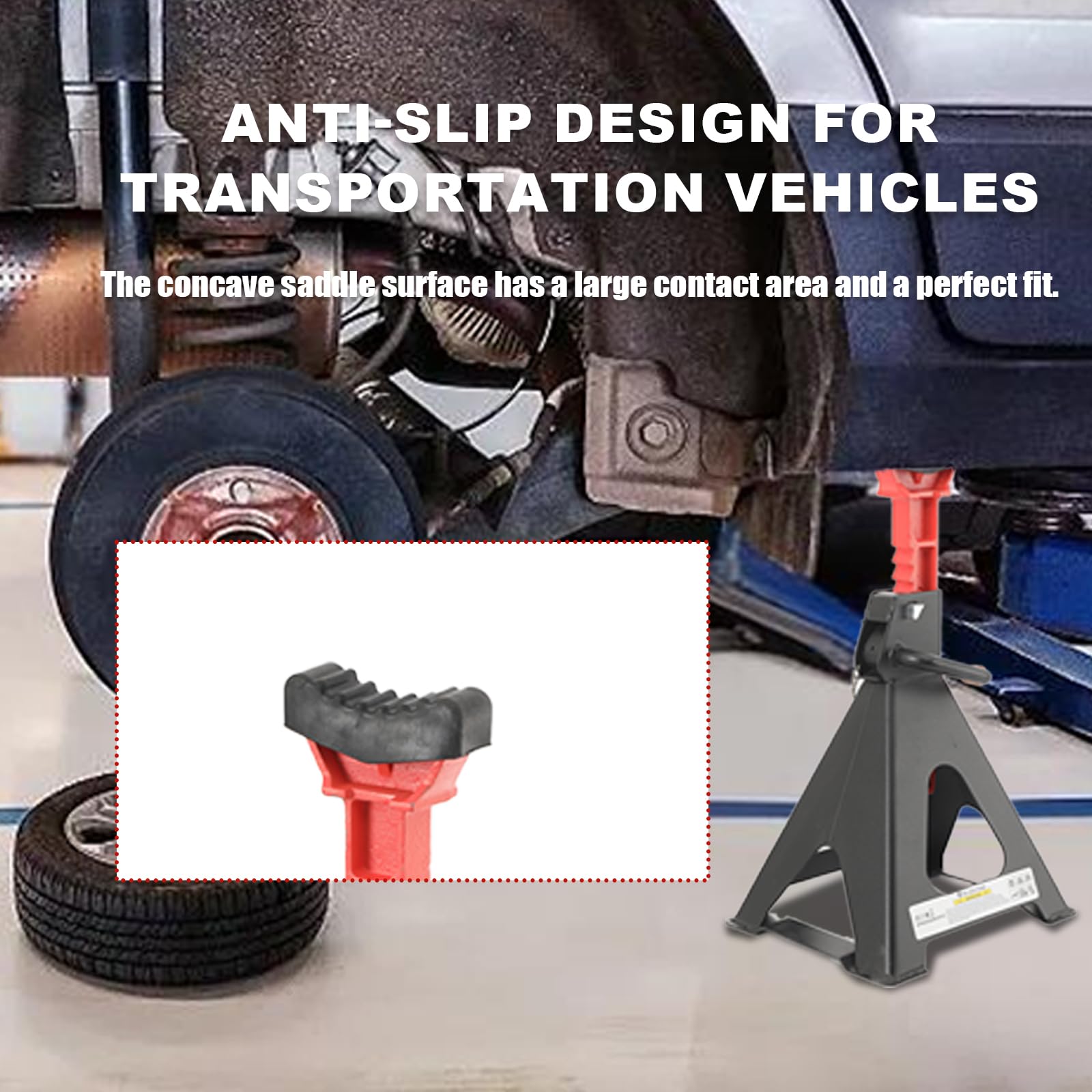 Chandelles Voiture 6T, Hauteur Réglable 390-585mm | Chandelles à Crémaillère, Chandelles en acier pour Soulever des Véhicules Auto SUV Atelier Dépannage