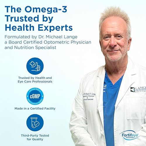 Miniatura 5 de Fortifeye Vitamins Aceite de pescado súper omega-3, sabor a limón, triglicérido natural, 900 EPA / 600 DHA por servicio (180 unidades)